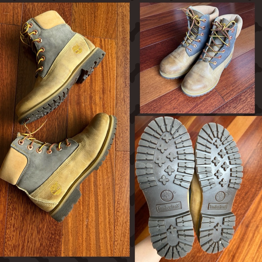 Timberland Ankle Lace-Up Boots, Brown and Tan, Women’s Size 6.5M